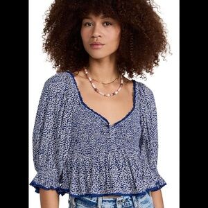 Free People Women's Brittnee Printed Top. Like new so cute! Size medium